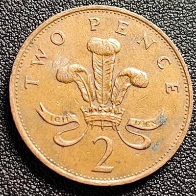 泉币菌-第123场-精品福利场(115场之后的本周末发货，感谢理解) -  英国2便士铜币 威尔士皇冠 25.9mm