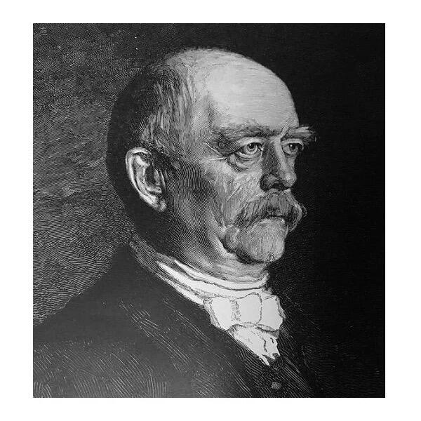 【银】德国铁血宰相俾斯麦+皇冠高浮雕精制银章 33MM 15克