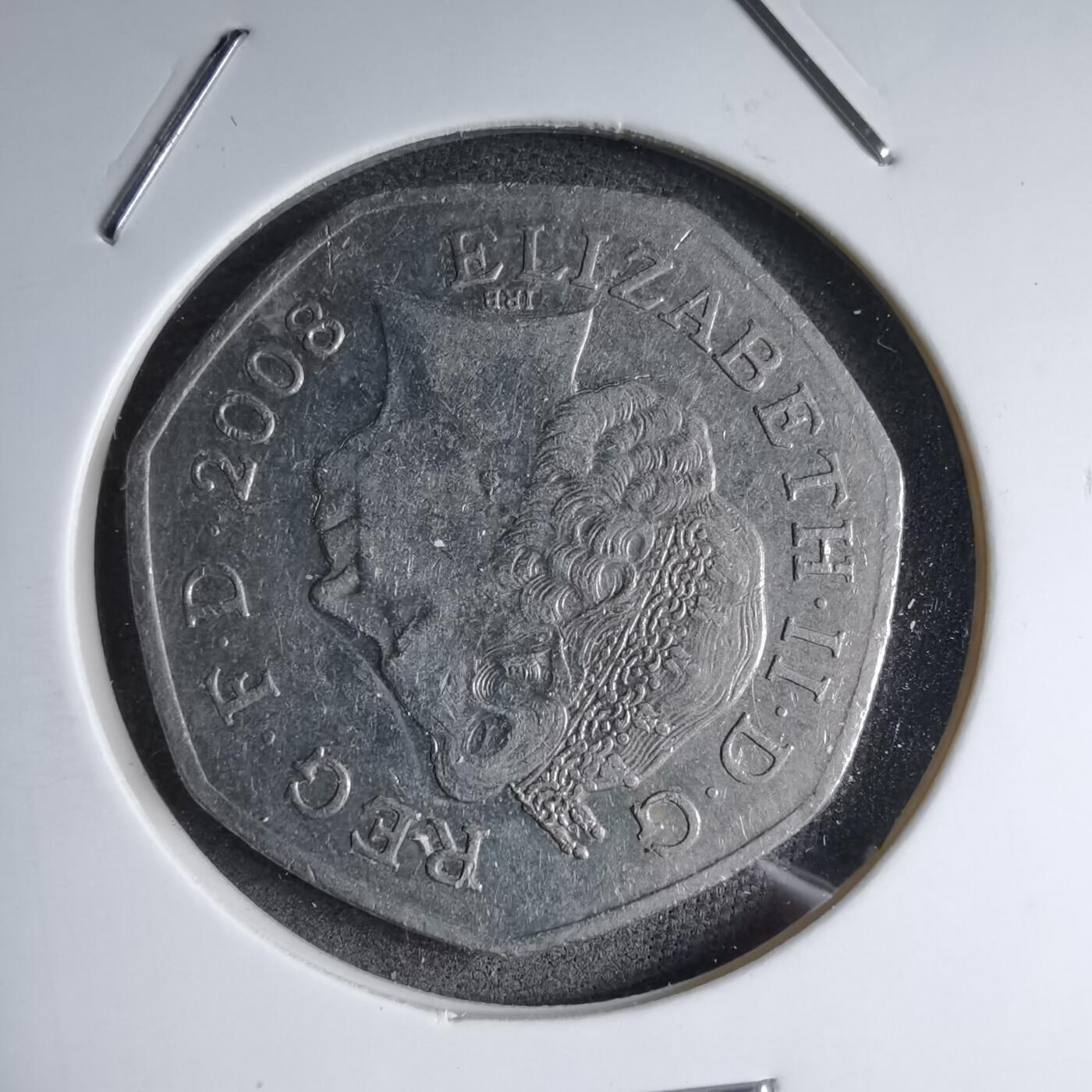 沼泽如烟--第890场 英国2008年50便士