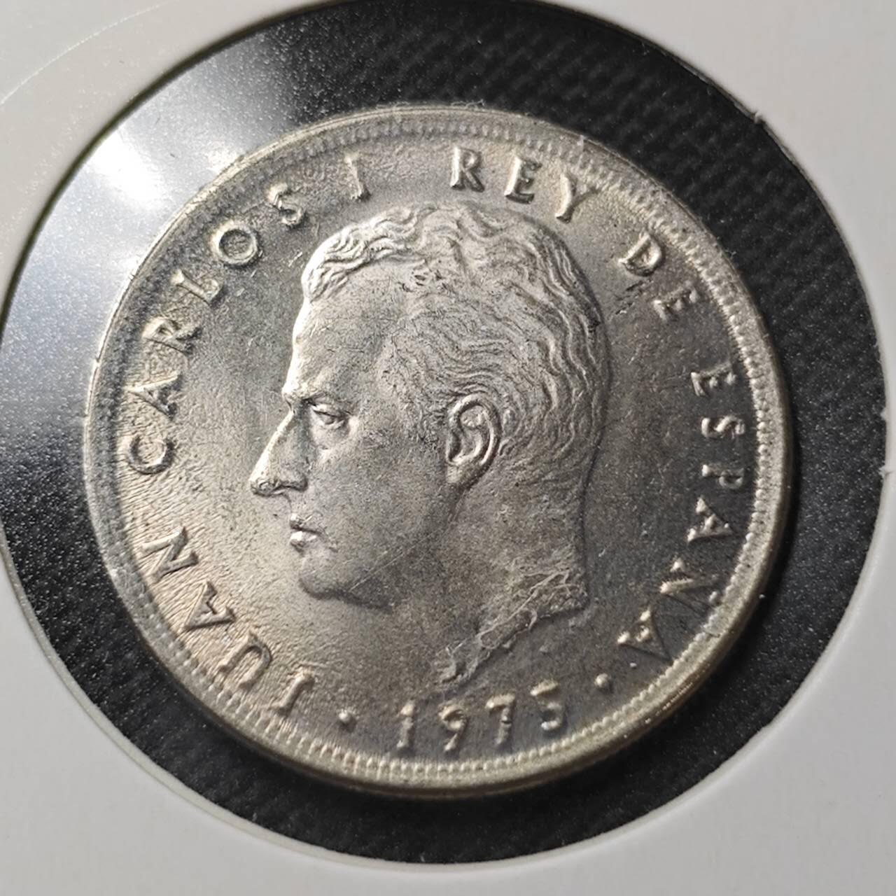 KK钱币收藏小铺  第364场  2月预留时间 周末发货  西班牙5比塞塔好品