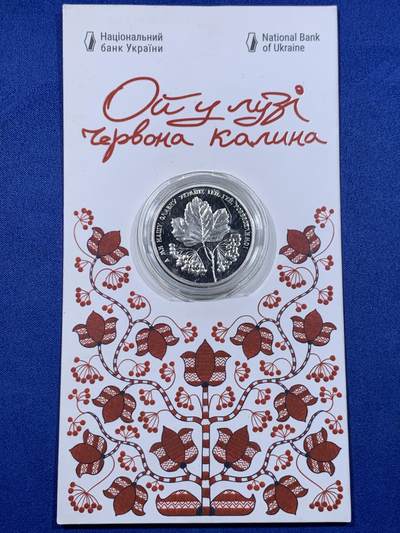 《竞宝斋》第435场 周日，周一2场连拍 （全场包邮） - 卡装 乌克兰2022年5格里夫纳非流通纪念币 民谣“草丛里的红色盖尔玫瑰”