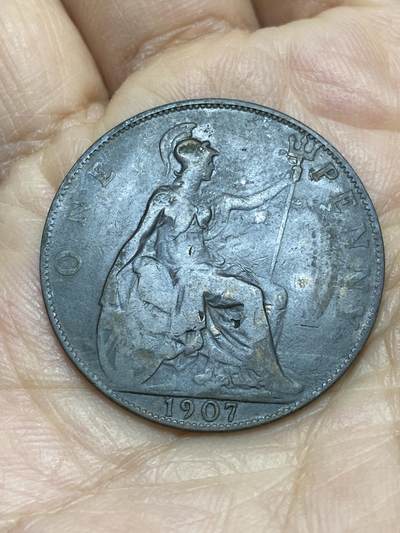 2025年第一百二十二场(总第一百四十八场）外国好品散币(免佣金) - 英国🇬🇧1907年1便士(爱德华七世时期)