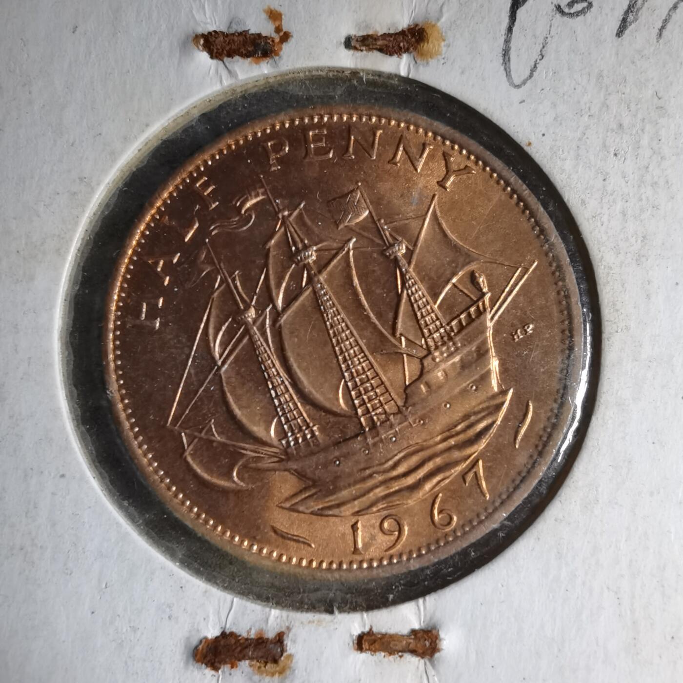 沼泽如烟--第890场 英国1967年半便士