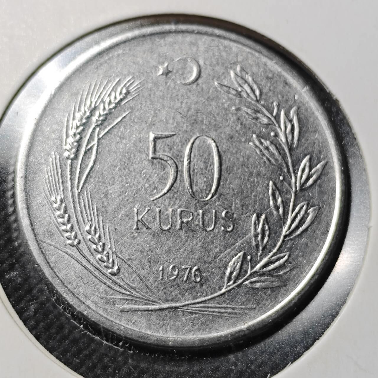 KK钱币收藏小铺  第364场  2月预留时间 周末发货  土耳其50库鲁 披纱女士