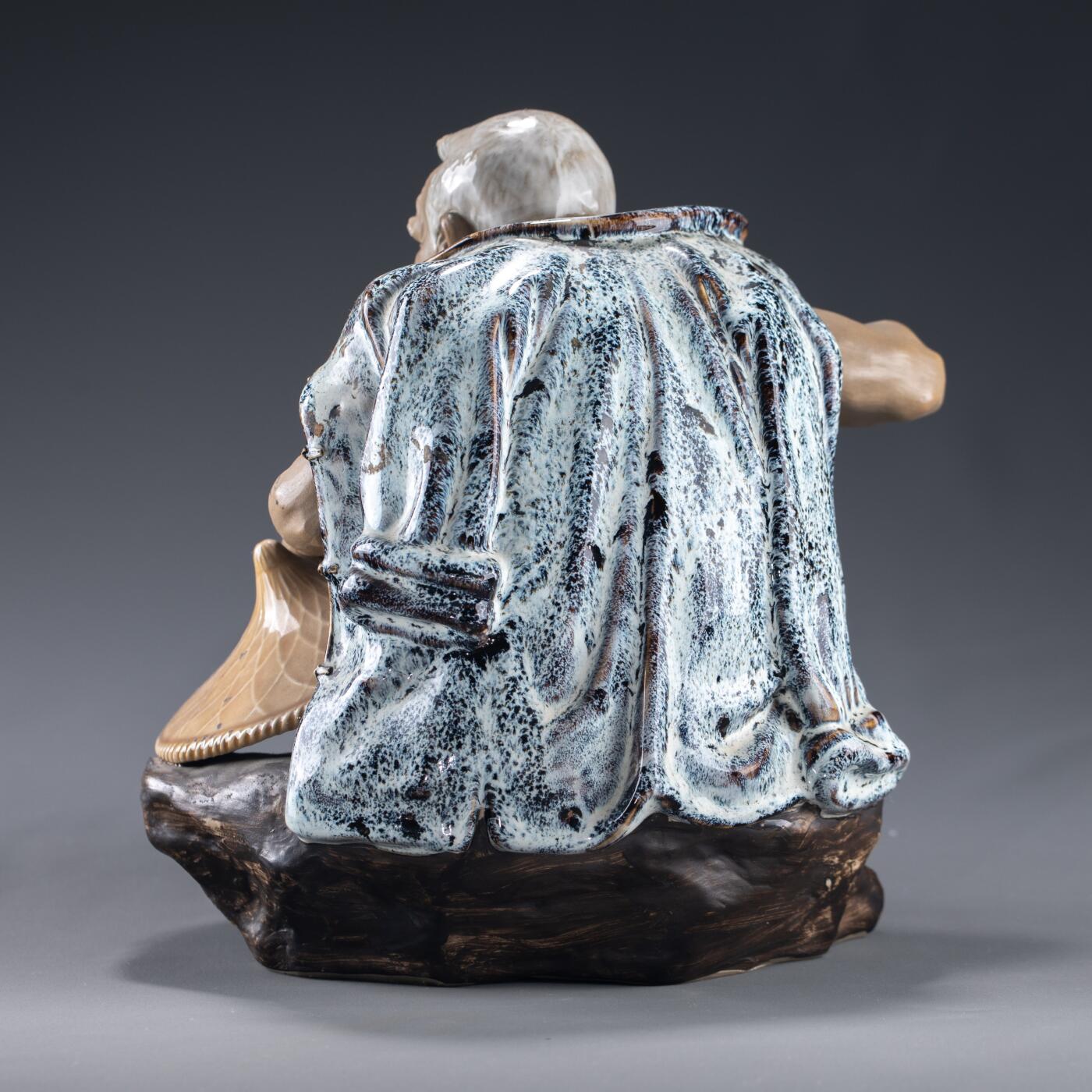 日本大阪雅和auction 2025金秋競賣會第一期 劉澤棉 石灣窯老人 尺寸:W:27 H:26cm