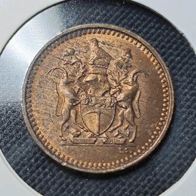 KK钱币收藏小铺  第364场  2月预留时间 周末发货 -  1970罗得西亚1/2分铜币