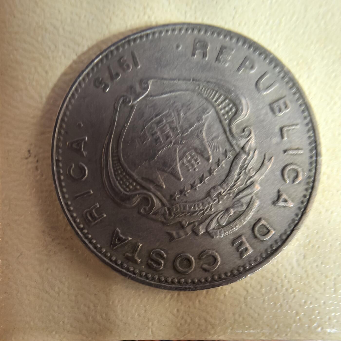 泡泡币外币第二十一场可代拍15038385335微信 1975哥斯达黎加50分。