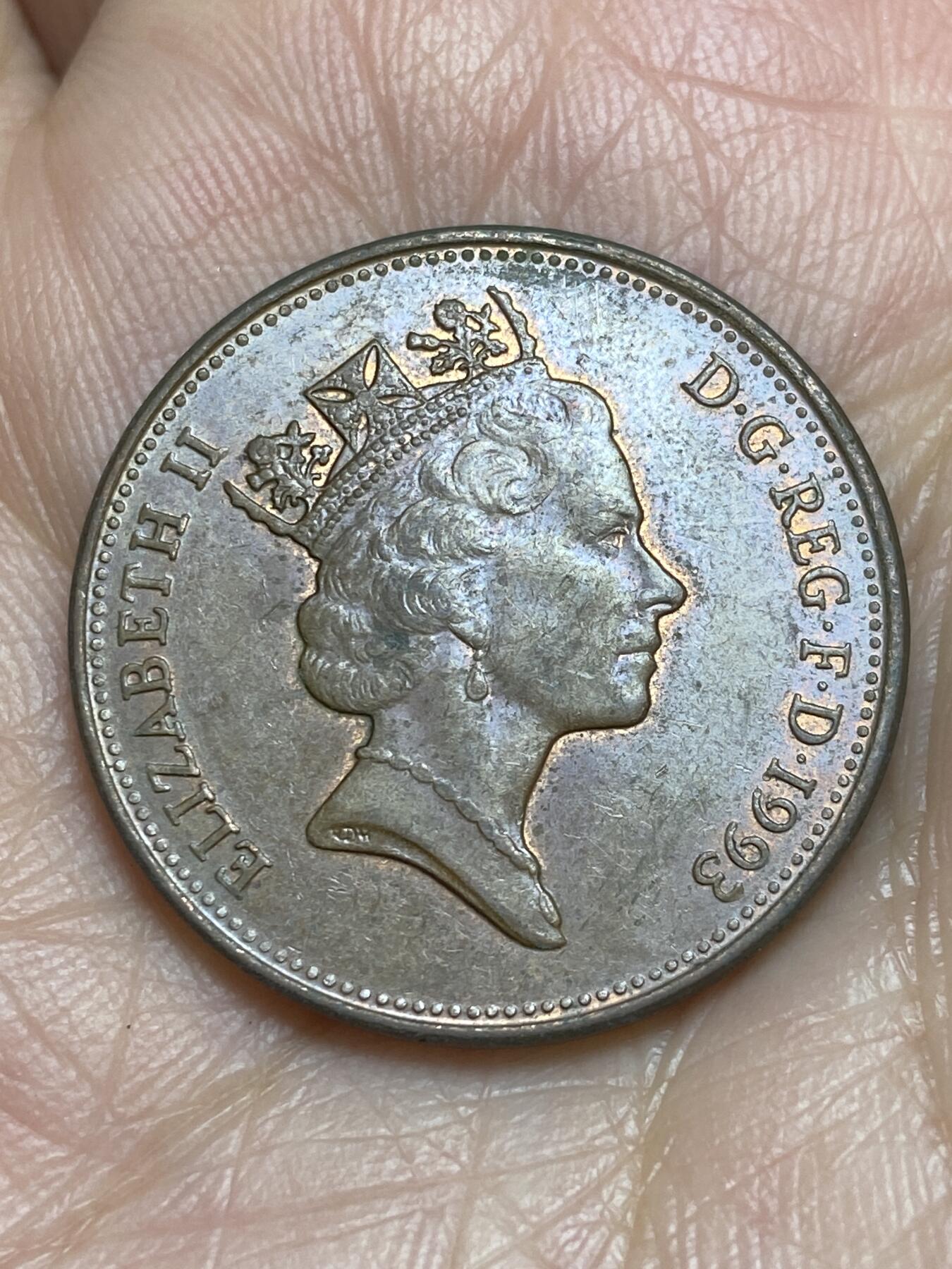 2025年第一百二十二场(总第一百四十八场）外国好品散币(免佣金) 英国🇬🇧1993年2便士(伊丽莎白二世中年高冠)