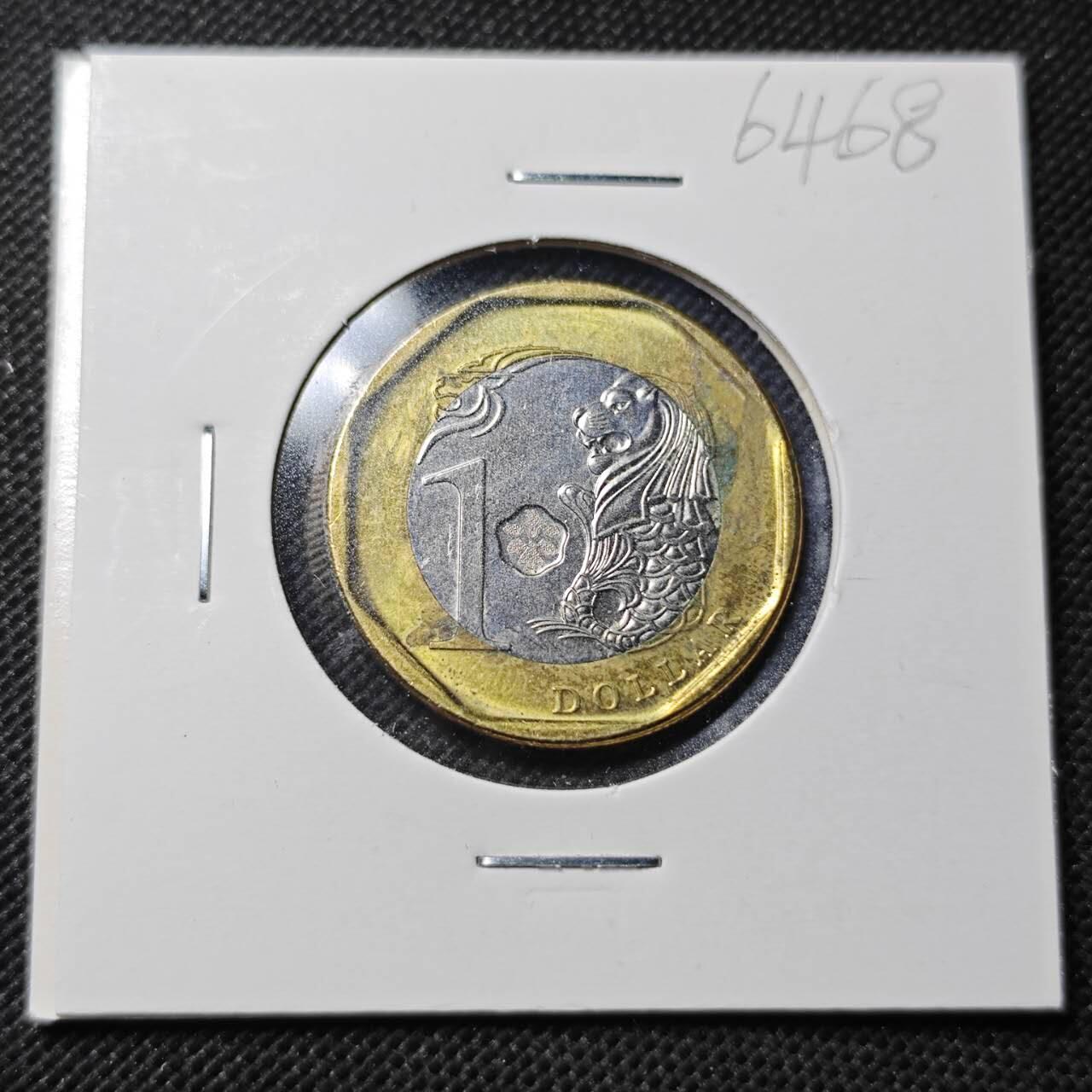 KK钱币收藏小铺  第364场  2月预留时间 周末发货  新加坡1元双色币