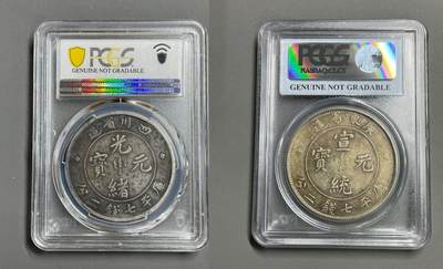 日本大阪雅和auction 2025金秋競賣會第一期 - PCGS鑒定四川省光緒，廣東省造共計2點， 保真，XF返品不可