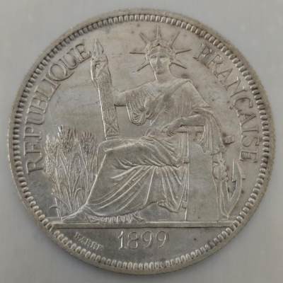 老蟹的宝藏🏴‍☠️ III - 法属印支1899年1皮阿斯特坐洋银币