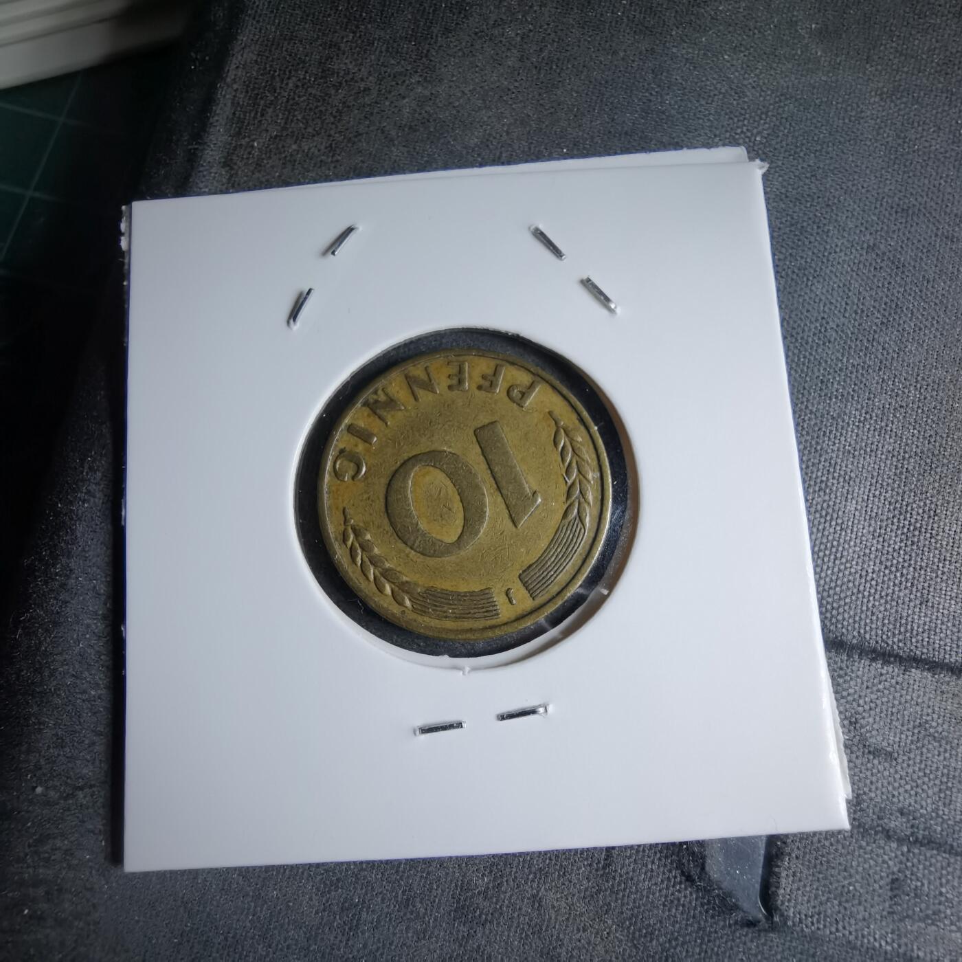 沼泽如烟--第890场 德国1949年10芬尼银行版