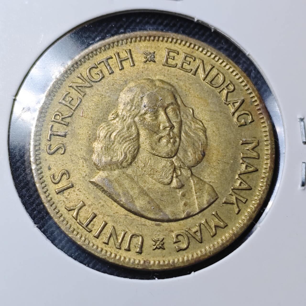 KK钱币收藏小铺  第364场  2月预留时间 周末发货 1961 南非1分铜币