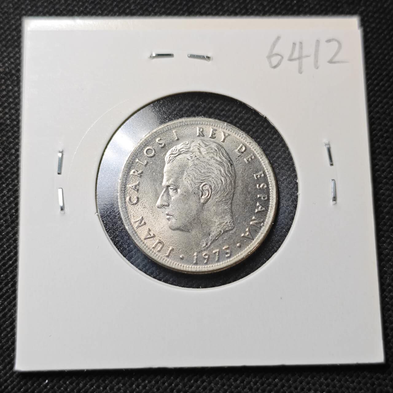 KK钱币收藏小铺  第364场  2月预留时间 周末发货  西班牙5比塞塔好品