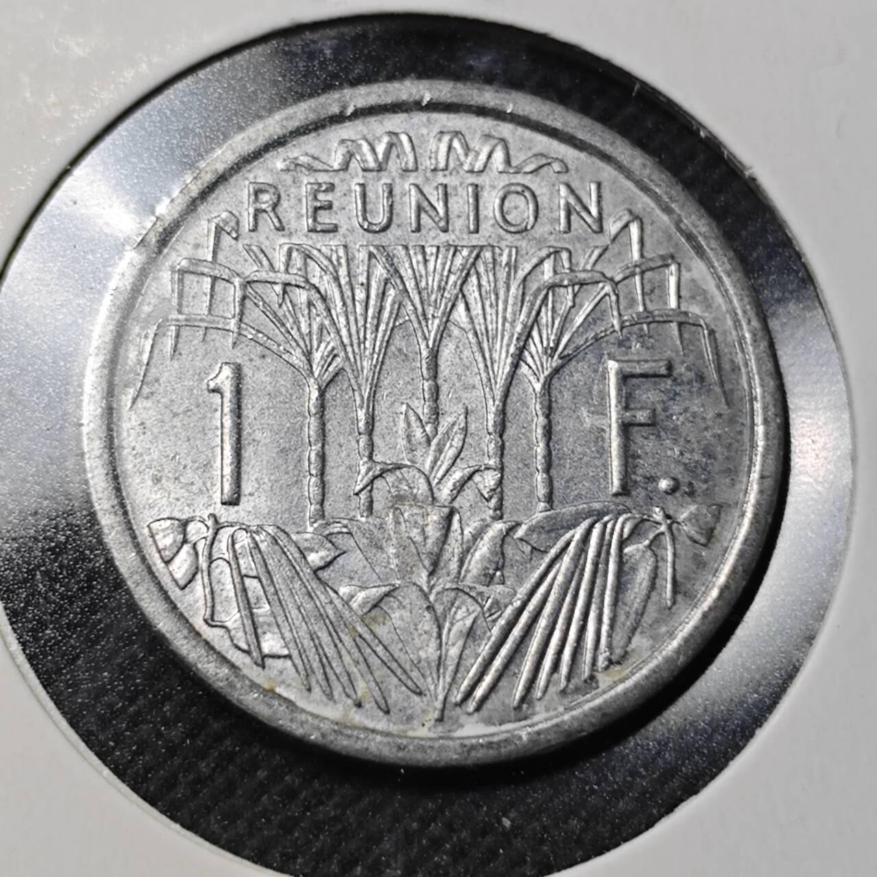 KK钱币收藏小铺  第364场  2月预留时间 周末发货  法属留尼旺1法郎