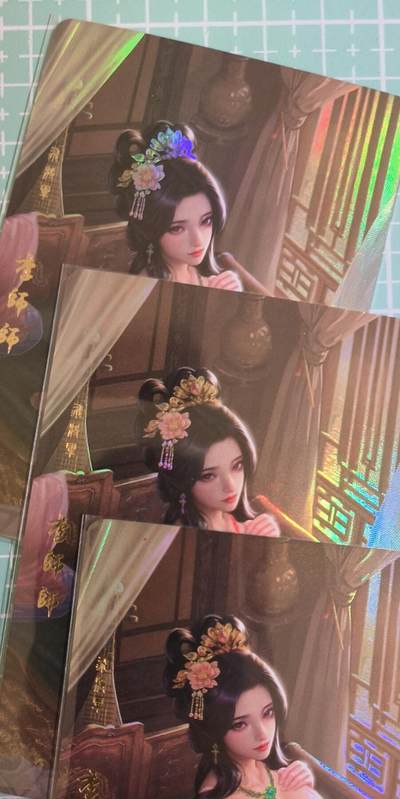 C先生卡牌 第15期 元集纪·刷子签·罐儿签·毒瘤签(持续收拍品中...) - 【彩闪】卡颜月色《风雅颂》李师师 三渐变(第三张艺术)