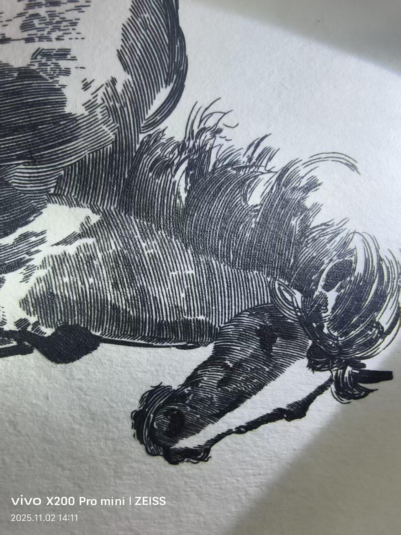 雕刻版马年信封