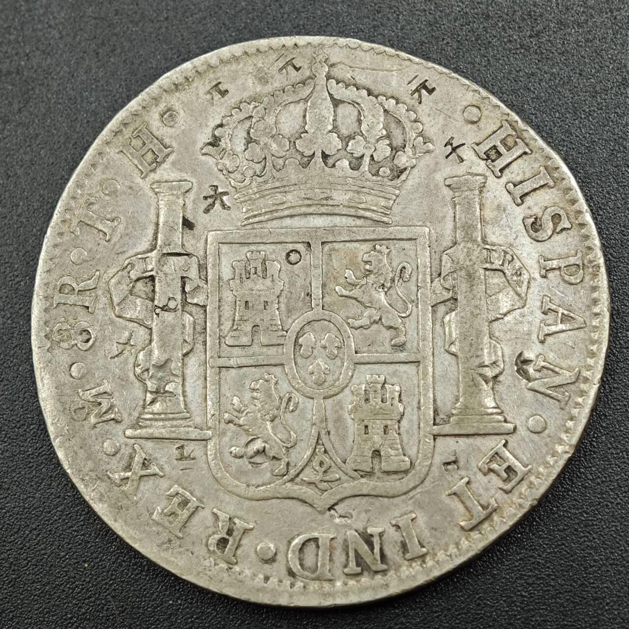 【淘币小摊】实时拍第七百八十七拍   银币套币场   满百包邮可预留二周 每周一统一发货   西属墨西哥1806年卡四8R银币加戳