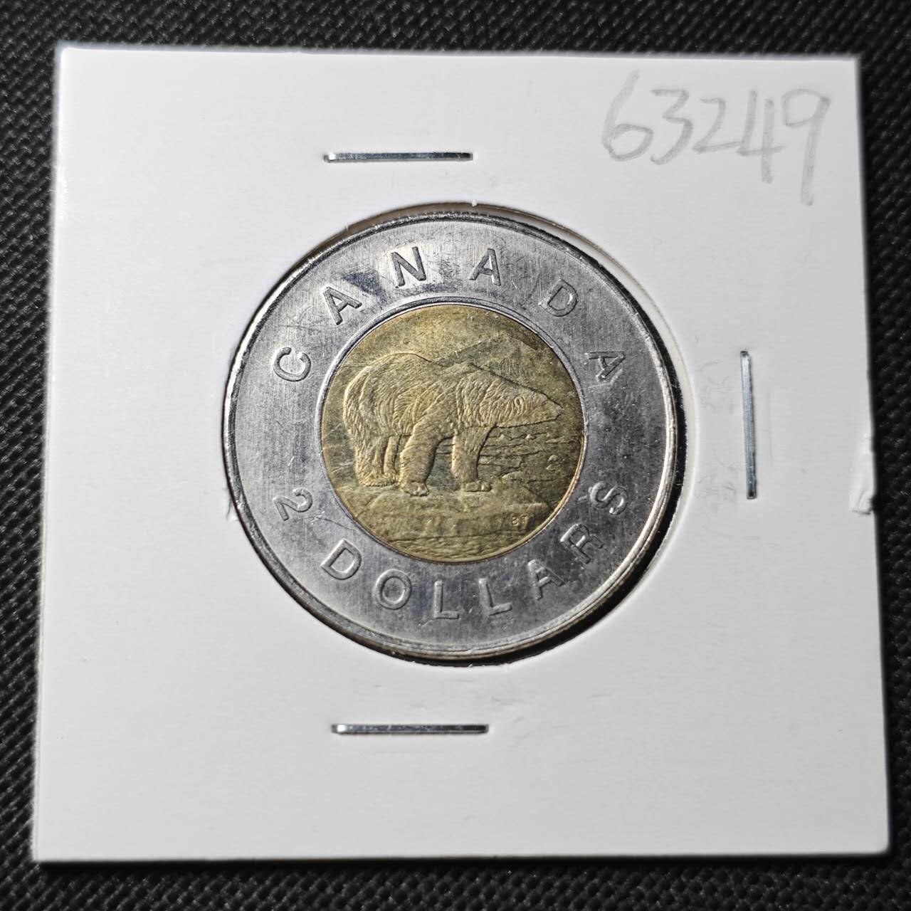 KK钱币收藏小铺  第363场  2月预留时间 周末发货 2003 加拿大2元