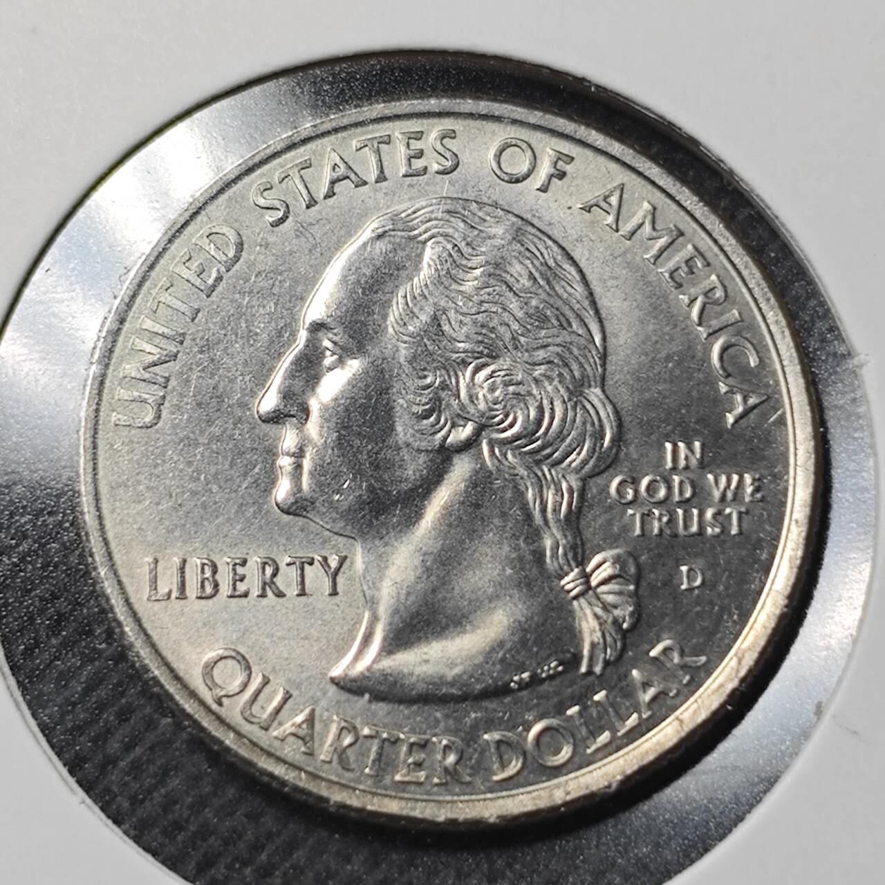 KK钱币收藏小铺  第364场  2月预留时间 周末发货  美国25分纪念币 好品