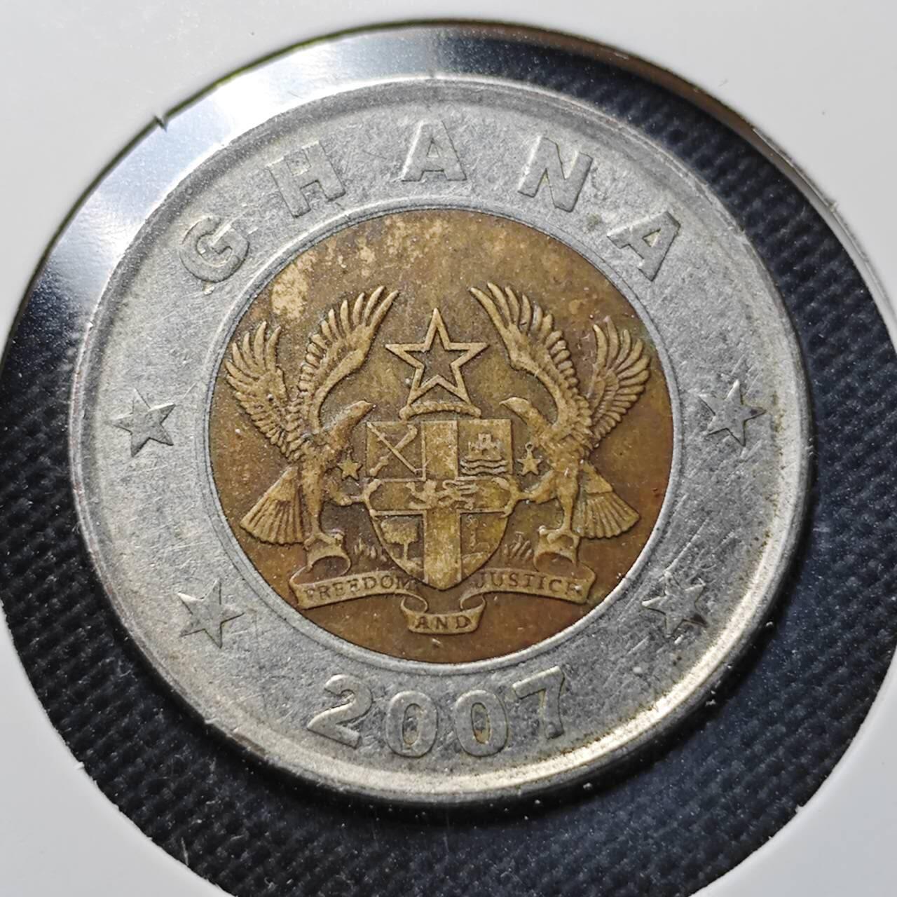 KK钱币收藏小铺  第364场  2月预留时间 周末发货  2007加纳1塞地