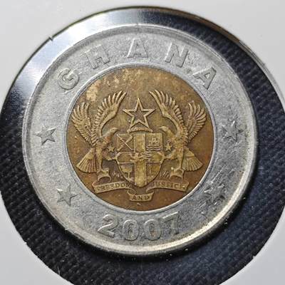 KK钱币收藏小铺  第364场  2月预留时间 周末发货 -  2007加纳1塞地