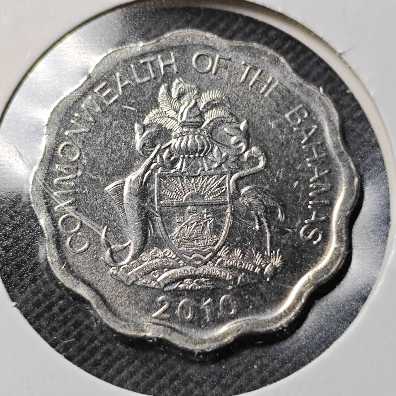 KK钱币收藏小铺  第364场  2月预留时间 周末发货  巴哈马10分 好品