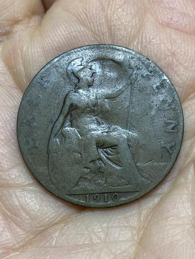 2025年第一百二十二场(总第一百四十八场）外国好品散币(免佣金) - 英国🇬🇧1910年半便士(爱德华七世时期)