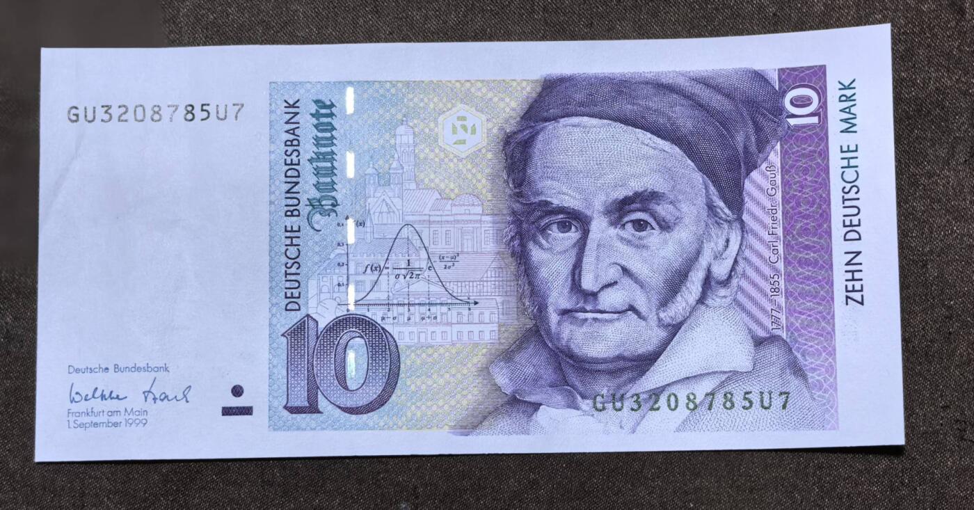 北京马甸外国币专卖第146期，外国纸币币专场，陆续上拍，欢迎关注 1999年德国10马克全新但有软折如图