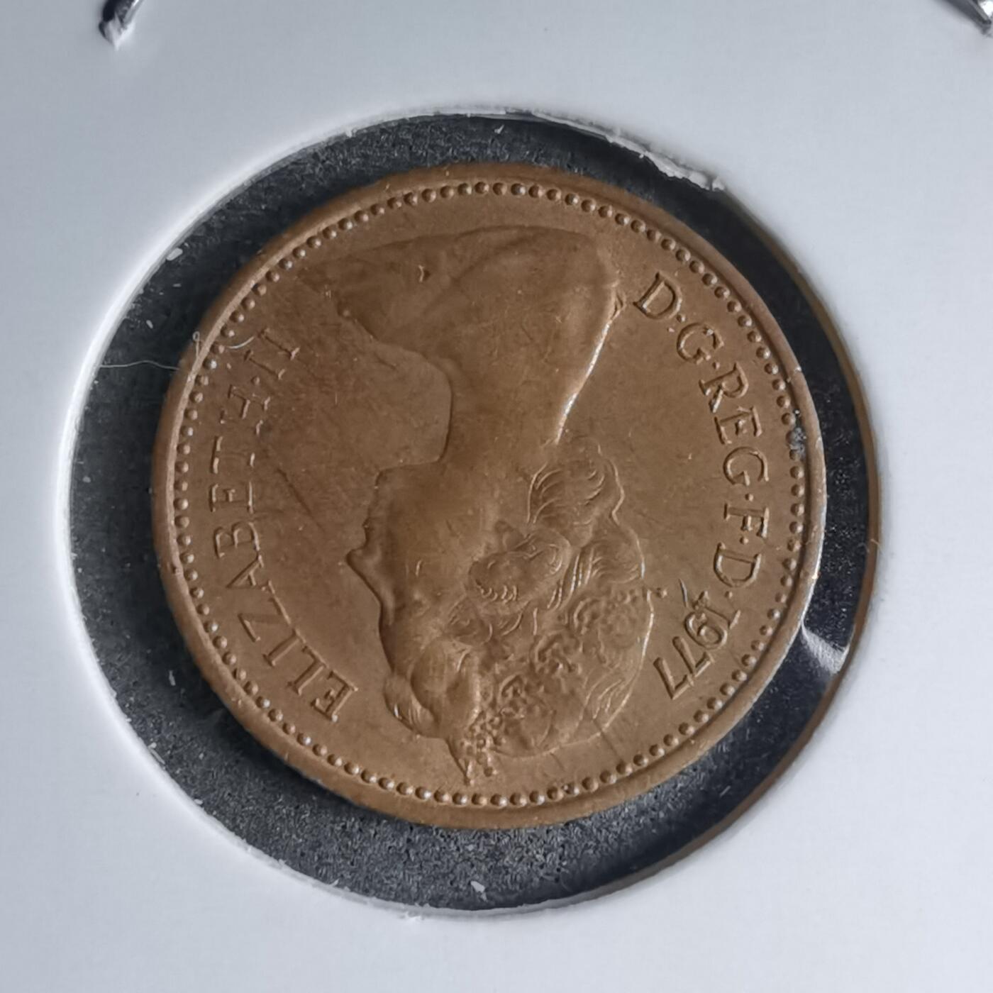 沼泽如烟--第890场 英国1977年半便士