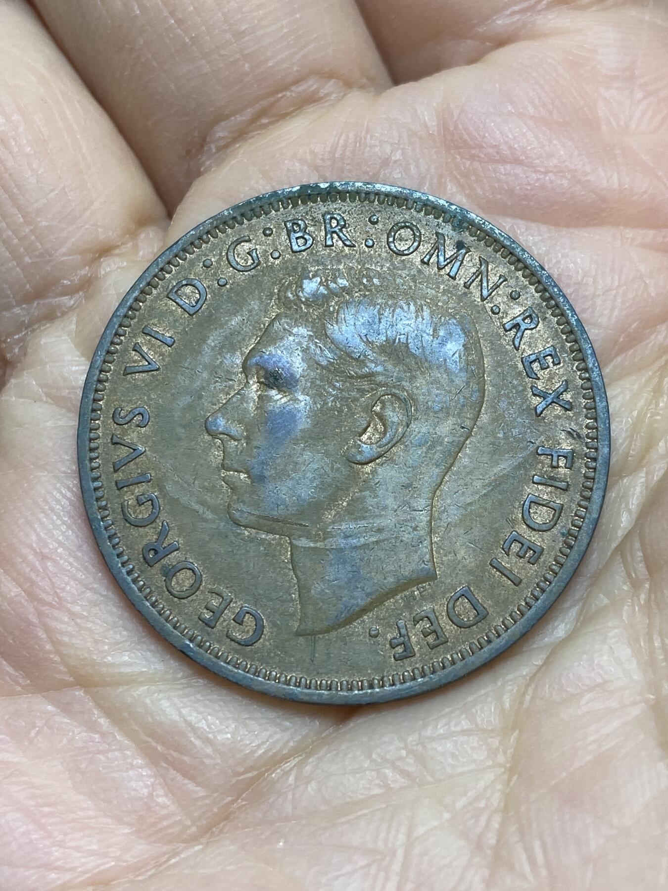 2025年第一百二十二场(总第一百四十八场）外国好品散币(免佣金) 英国🇬🇧1949年1便士(乔治六世第二版)