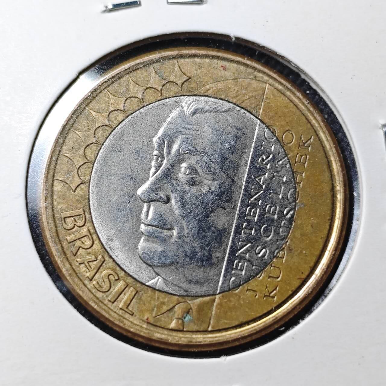 KK钱币收藏小铺  第364场  2月预留时间 周末发货  2002巴西1瑞尔纪念币