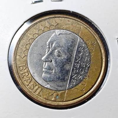 KK钱币收藏小铺  第364场  2月预留时间 周末发货 -  2002巴西1瑞尔纪念币