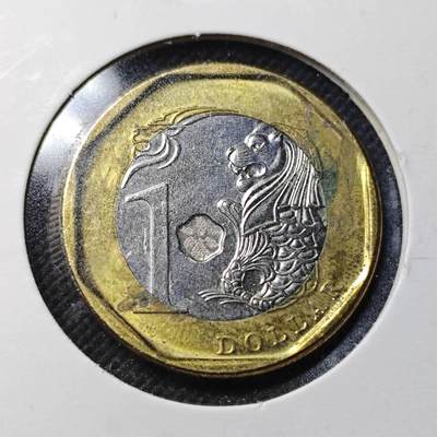 KK钱币收藏小铺  第364场  2月预留时间 周末发货 -  新加坡1元双色币