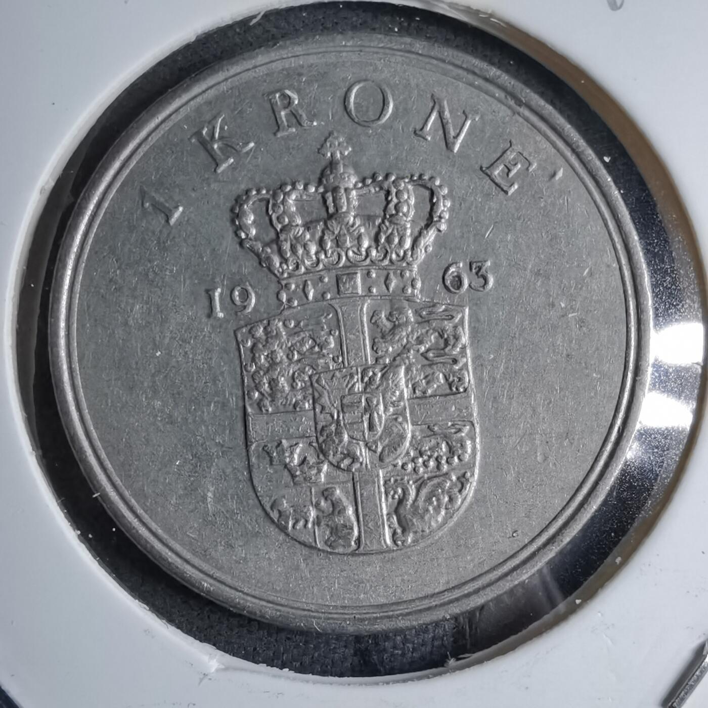 沼泽如烟--第890场 丹麦1963年1克朗