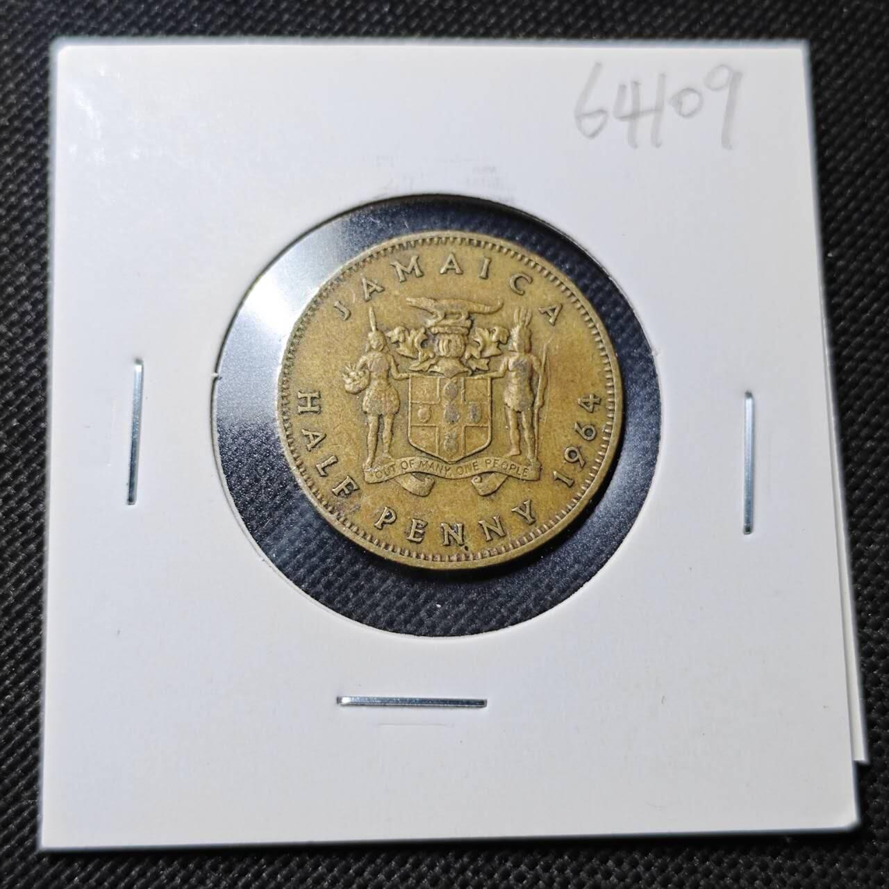 KK钱币收藏小铺  第364场  2月预留时间 周末发货  英属牙买加半便士铜币