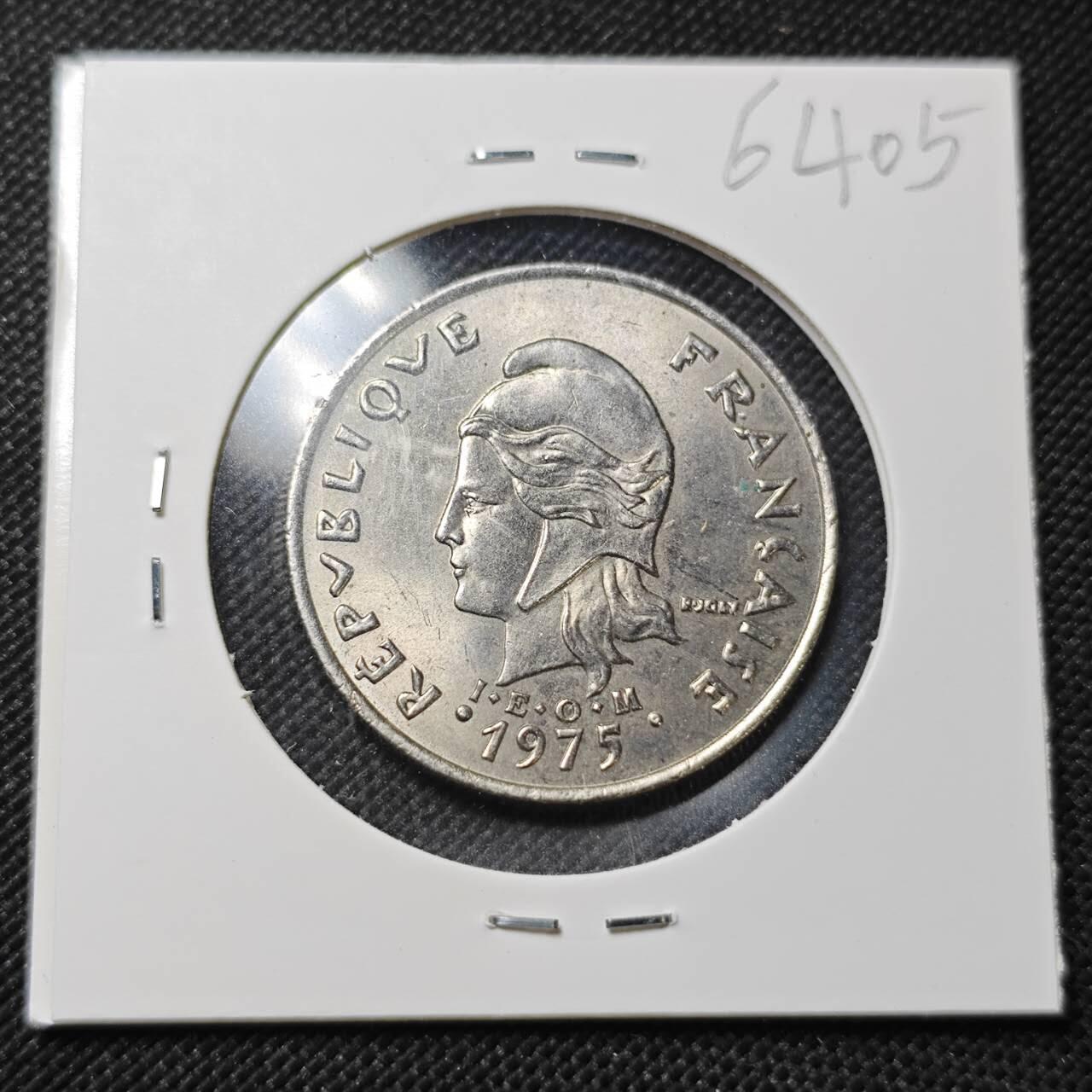 KK钱币收藏小铺  第364场  2月预留时间 周末发货  1975法属赫布里底20法郎