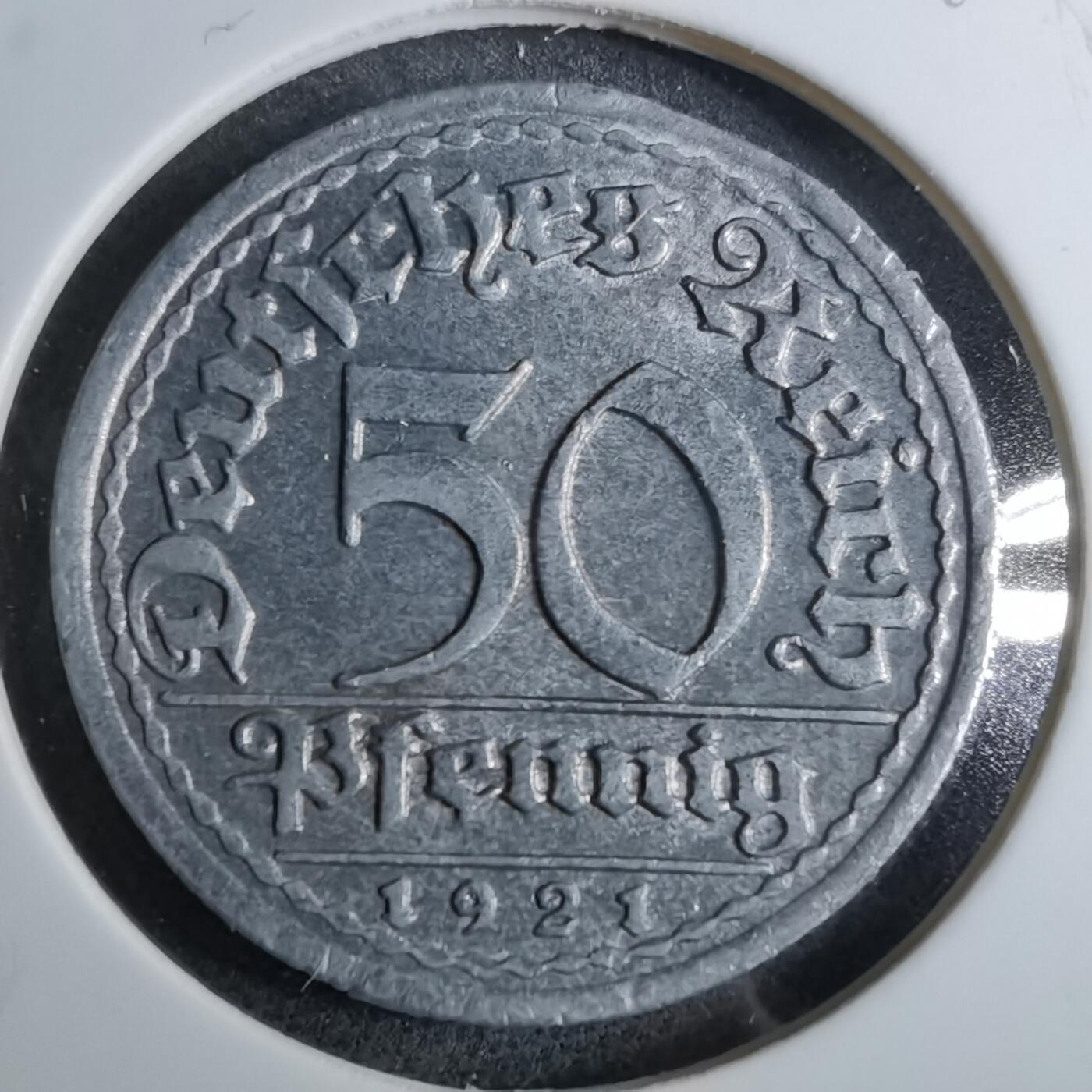 沼泽如烟--第891场 德国1921年50芬尼