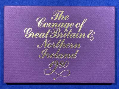 《竞宝斋》第435场 周日，周一2场连拍 （全场包邮） - 英国1980年精制套币，英国皇家造币厂铸造，保存状态非常好，无氧化