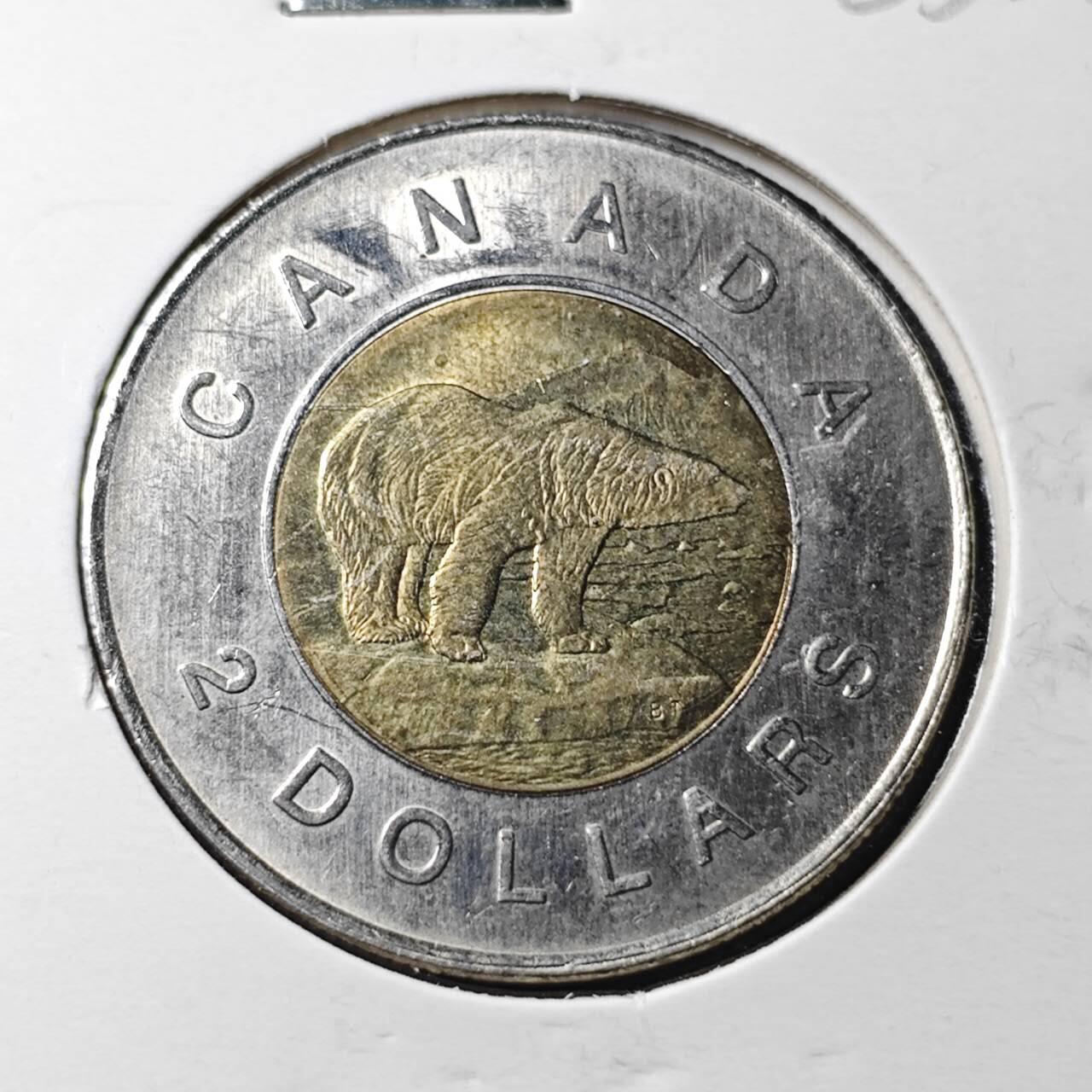 KK钱币收藏小铺  第363场  2月预留时间 周末发货 2003 加拿大2元