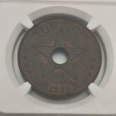 老蟹的宝藏🏴‍☠️ III - NGC MS63BN 比利时属刚果1889年10分