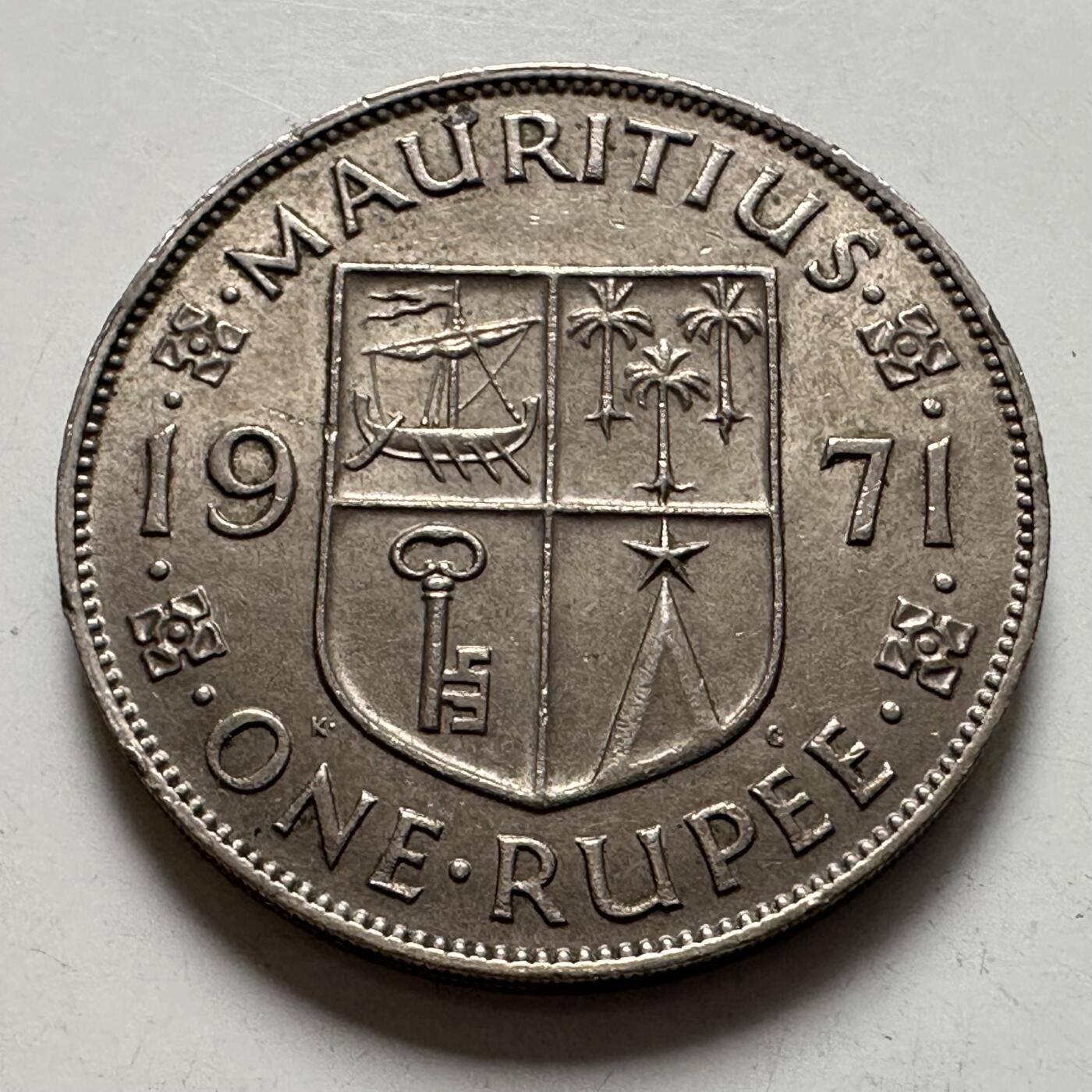 🌹外币初藏🌹🐯2025年第123场  每周二四六晚8️⃣点 接代拍 英属毛里求斯1971年一卢比