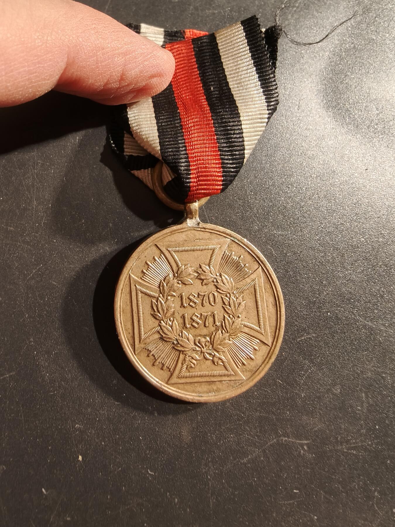 老王徽章第161期 德国普法战争奖章     带边铭    一线作战人员版本