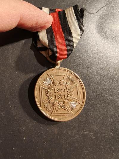 老王徽章第161期 - 德国普法战争奖章     带边铭    一线作战人员版本