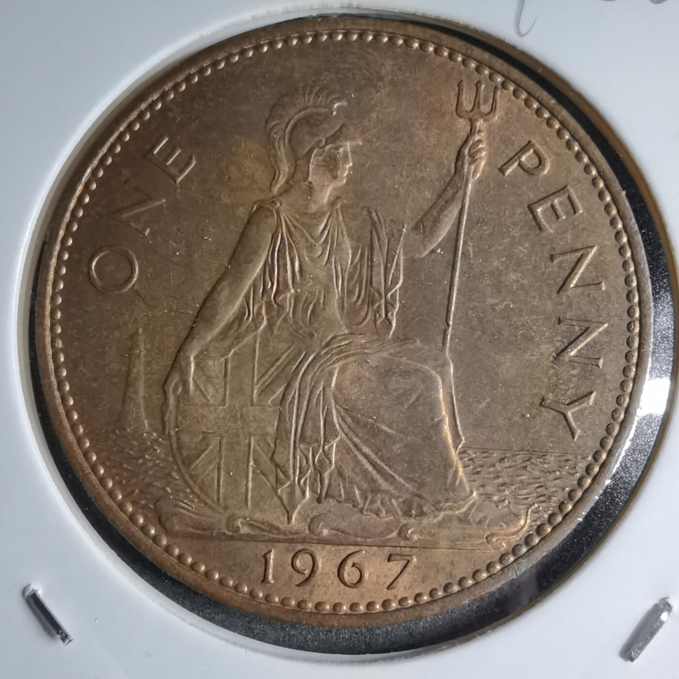 沼泽如烟--第890场 英国1967年1便士