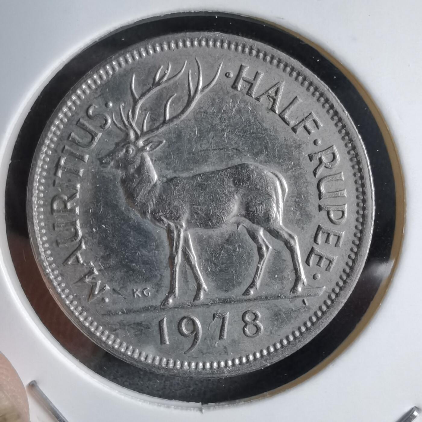 沼泽如烟--第890场 毛里求斯1978年半卢比