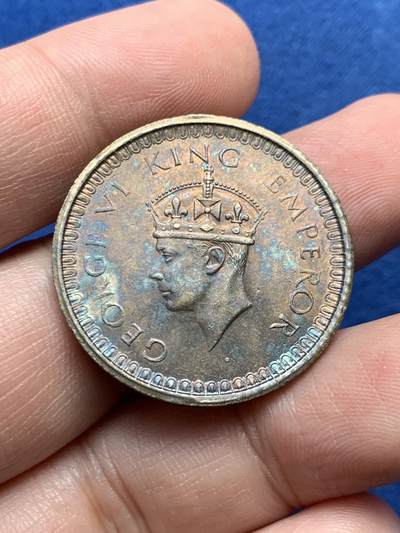 《竞宝斋》第435场 周日，周一2场连拍 （全场包邮） - 英属印度 1942年 乔治六世 1卢比银币