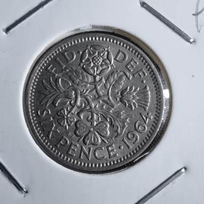 沼泽如烟--第891场 - 英国1964年6便士