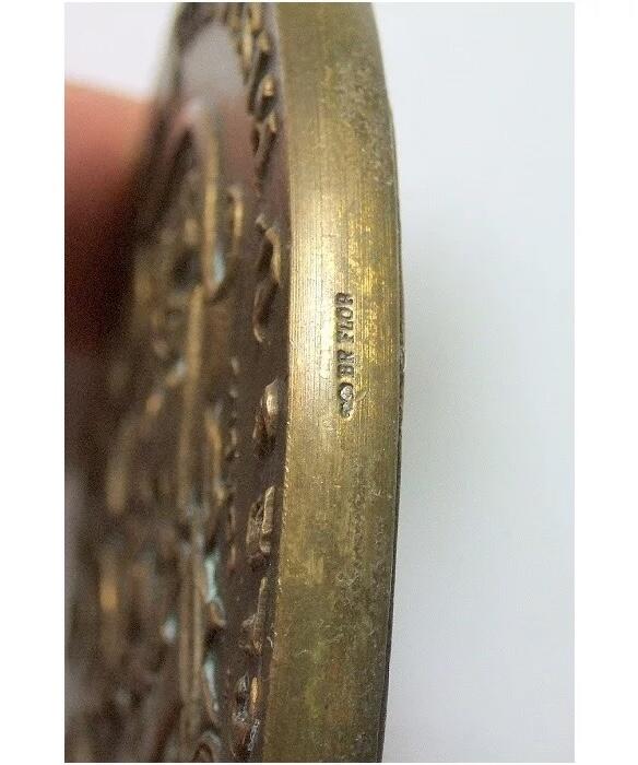 【旋风钱币】11月15日19:00准时开拍 精美欧洲币章、银币银章、第三帝国钱币等 全场包邮！ 【艺术】法国艺术大章 拿破仑青年像+双柱 出生地阿雅克肖 高浮雕精制超大铜章 80MM 238克