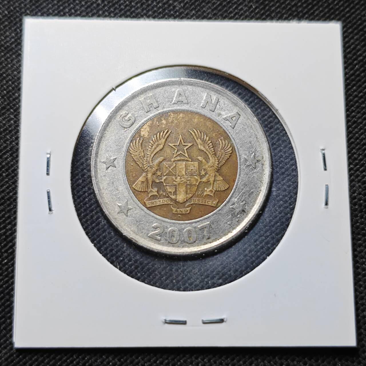 KK钱币收藏小铺  第364场  2月预留时间 周末发货  2007加纳1塞地